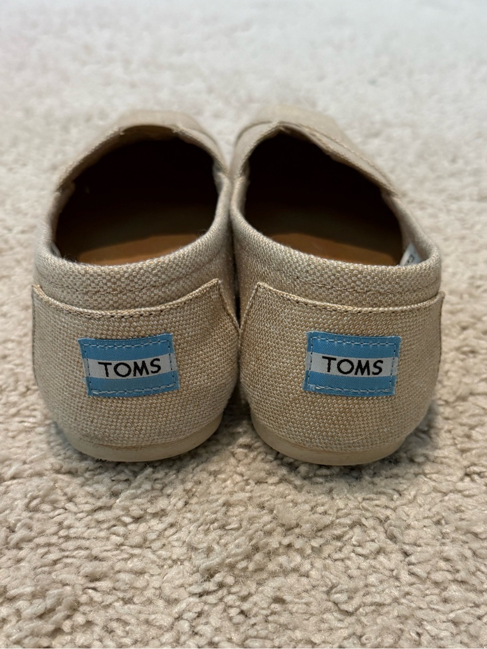 Toms Beige/Gold Canvas Classics - Picture 3 of 4